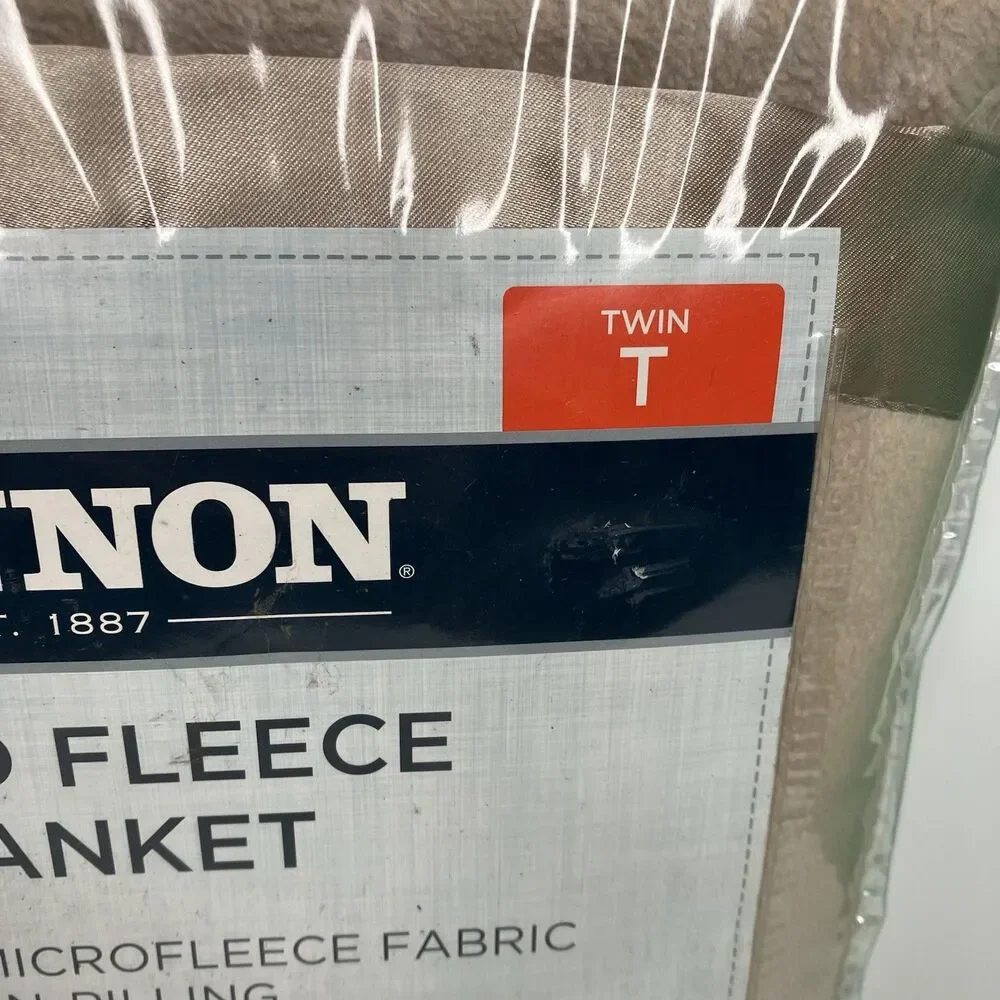 Vintage Cannon Micro Fleece Ultra Soft 66”x90” Twin Brand New Sears
